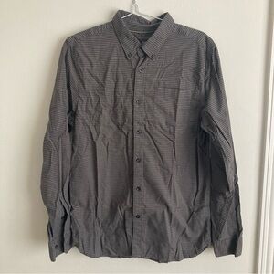 The North Face Striped Button Down Grey Size Medium